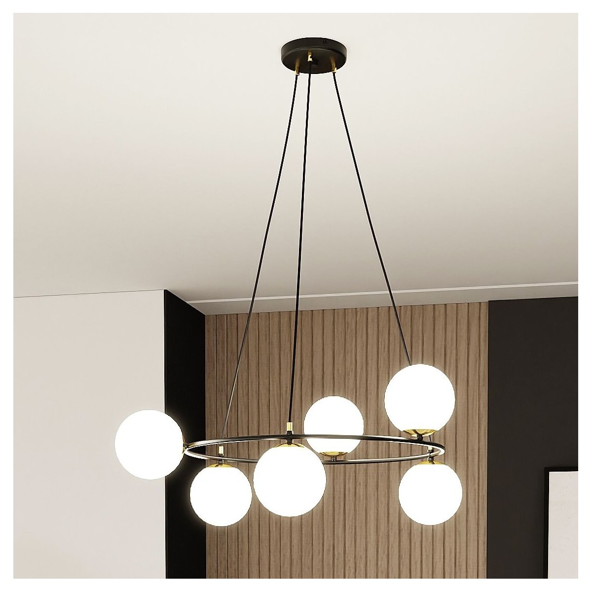 Lampa wisząca AZURA 6 OPAL EMIBIG