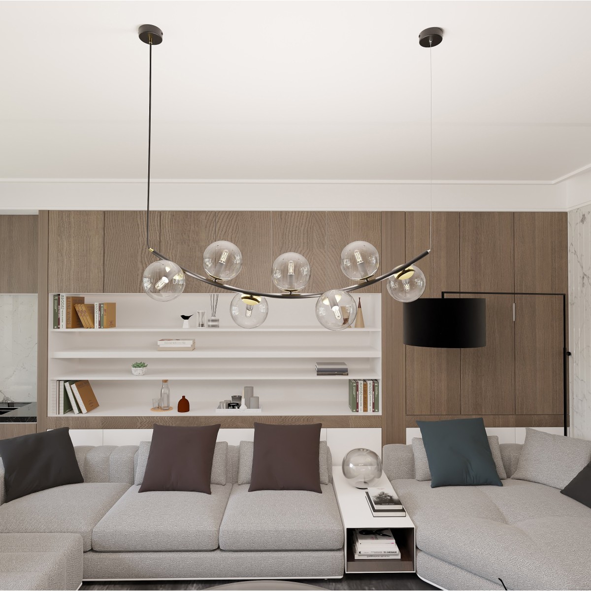 Lampa wisząca RITZ 7 TRANSPARENT EMIBIG