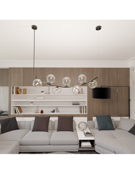 Lampa wisząca RITZ 7 TRANSPARENT EMIBIG