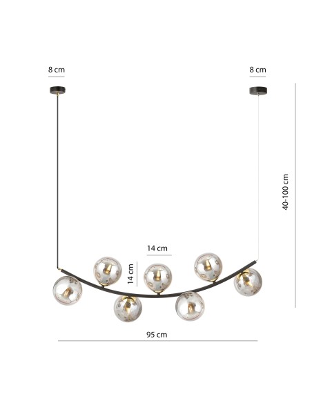 Lampa wisząca RITZ 7 EMIBIG