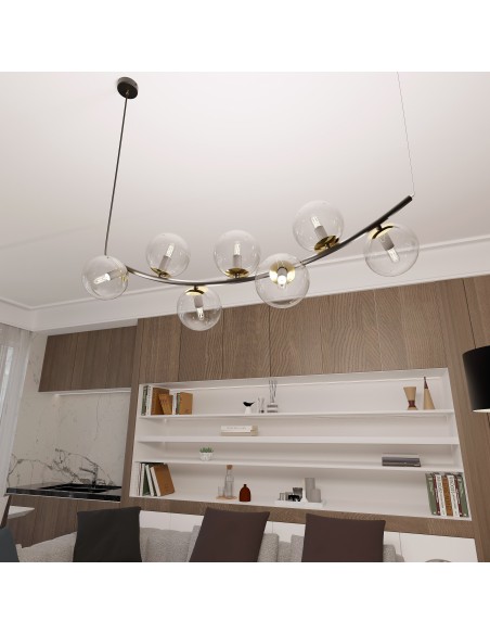 Lampa wisząca RITZ 7 TRANSPARENT EMIBIG