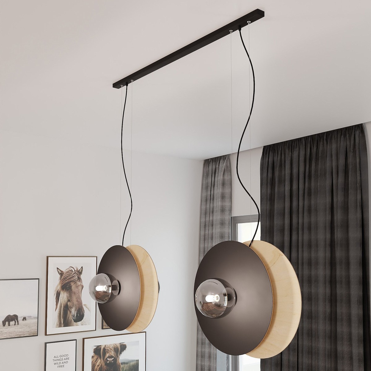 Lampa wisząca SOHO 4 GRAFIT EMIBIG