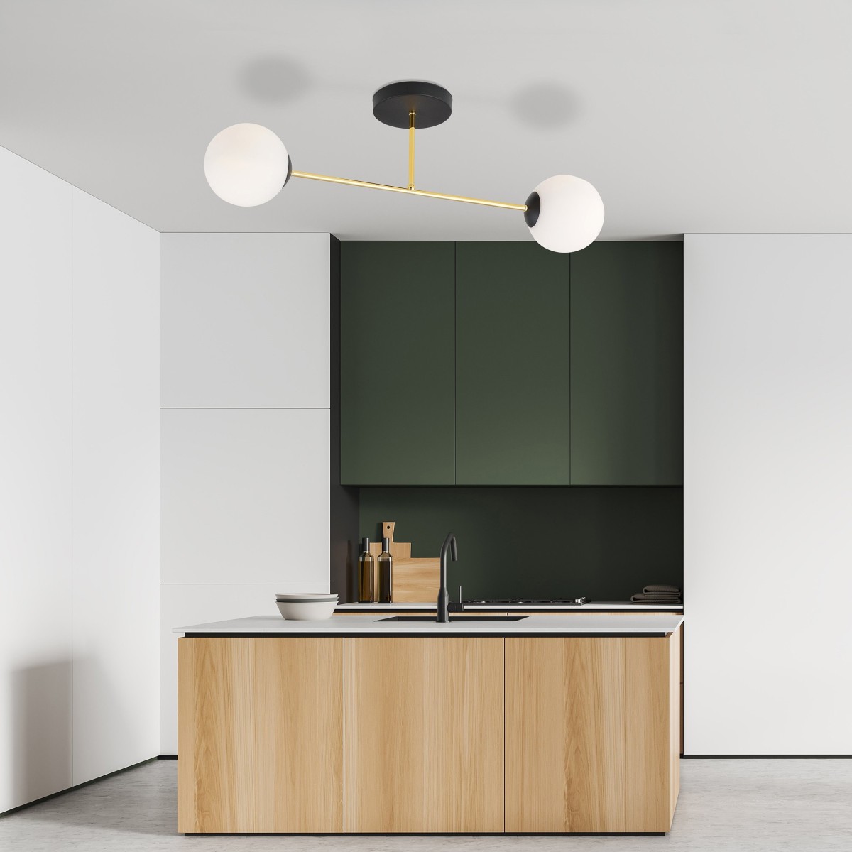 Lampa sufitowa MAGNUM 2 BL OPAL EMIBIG