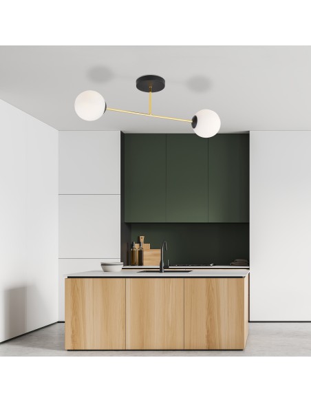 Lampa sufitowa MAGNUM 2 BL OPAL EMIBIG