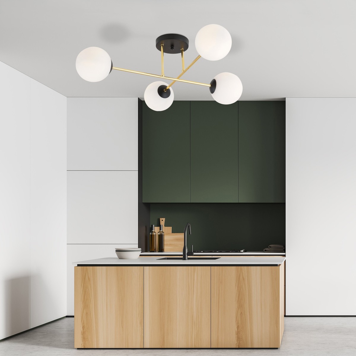 Lampa sufitowa MAGNUM 4 BL OPAL EMIBIG