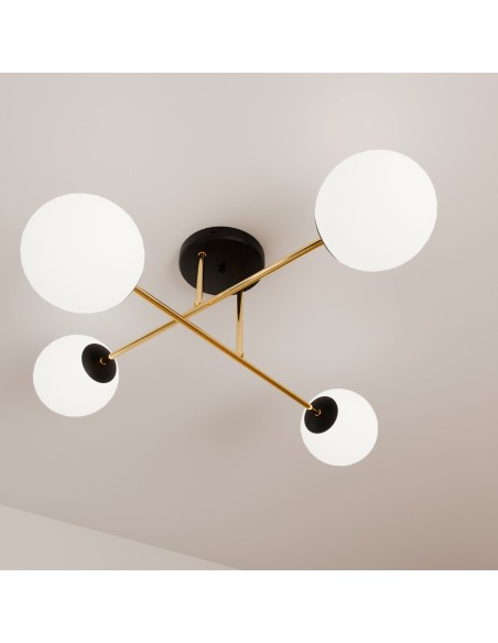 Lampa sufitowa MAGNUM 4 BL OPAL EMIBIG