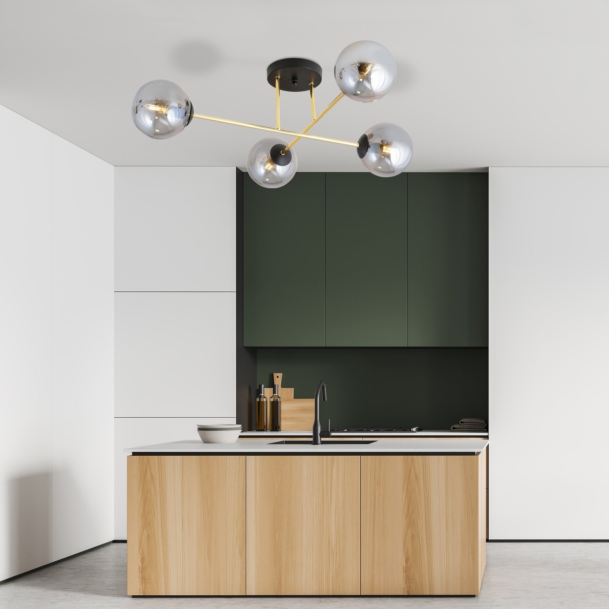 Lampa sufitowa MAGNUM 4 BL GRAFIT EMIBIG