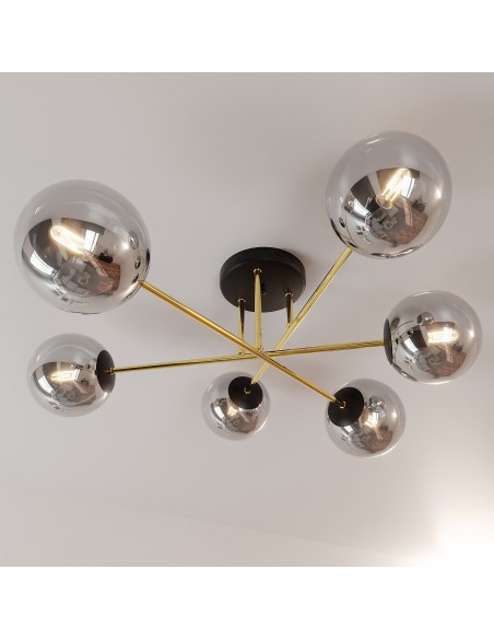 Lampa sufitowa MAGNUM 6 BL GRAFIT EMIBIG