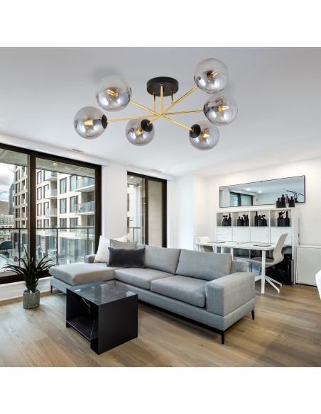 Lampa sufitowa MAGNUM 6 BL GRAFIT EMIBIG