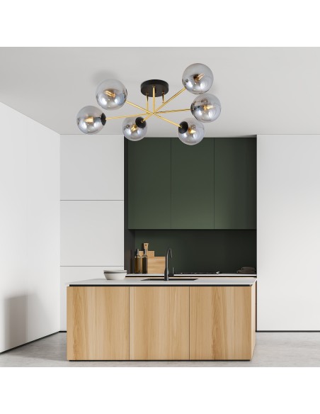 Lampa sufitowa MAGNUM 6 BL GRAFIT EMIBIG