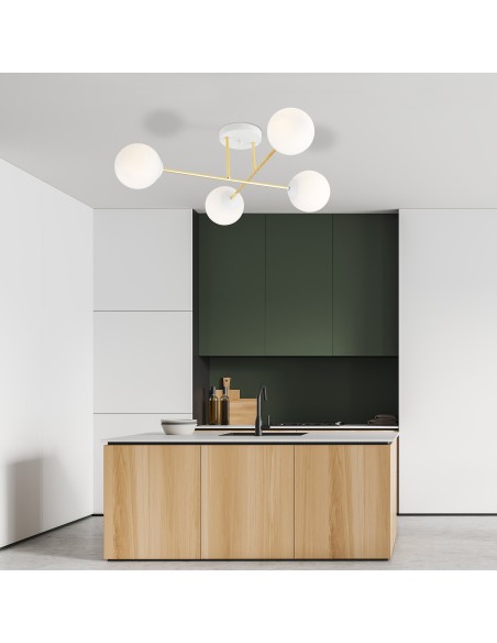 Lampa sufitowa MAGNUM 4 WH OPAL EMIBIG