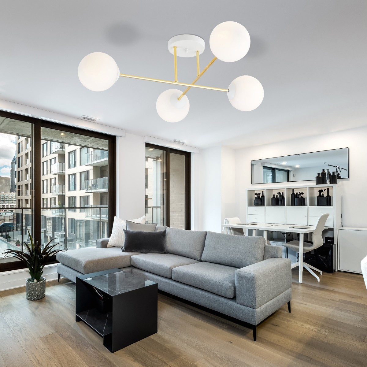 Lampa sufitowa MAGNUM 4 WH OPAL EMIBIG