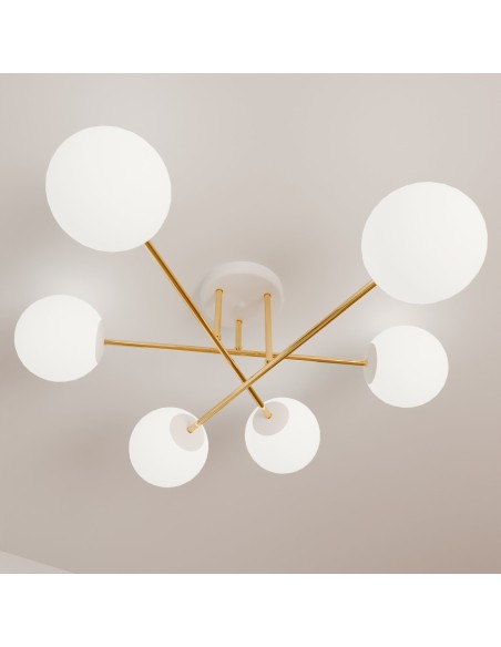 Lampa sufitowa MAGNUM 6 WH OPAL EMIBIG