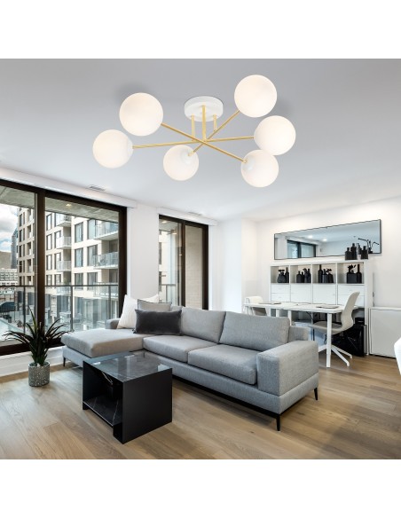 Lampa sufitowa MAGNUM 6 WH OPAL EMIBIG