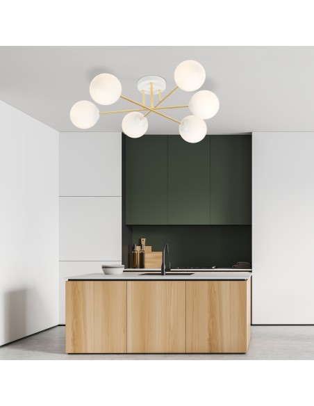 Lampa sufitowa MAGNUM 6 WH OPAL EMIBIG