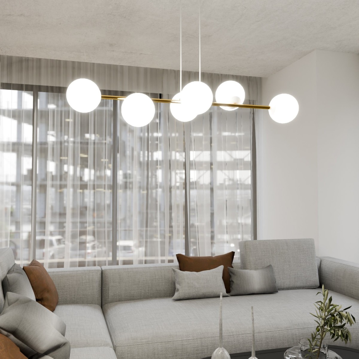 Lampa wisząca GRAVITY 6 WH EMIBIG