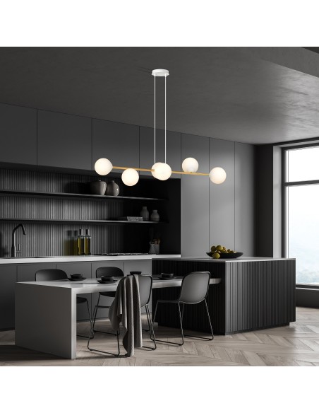 Lampa wisząca GRAVITY 6 WH EMIBIG