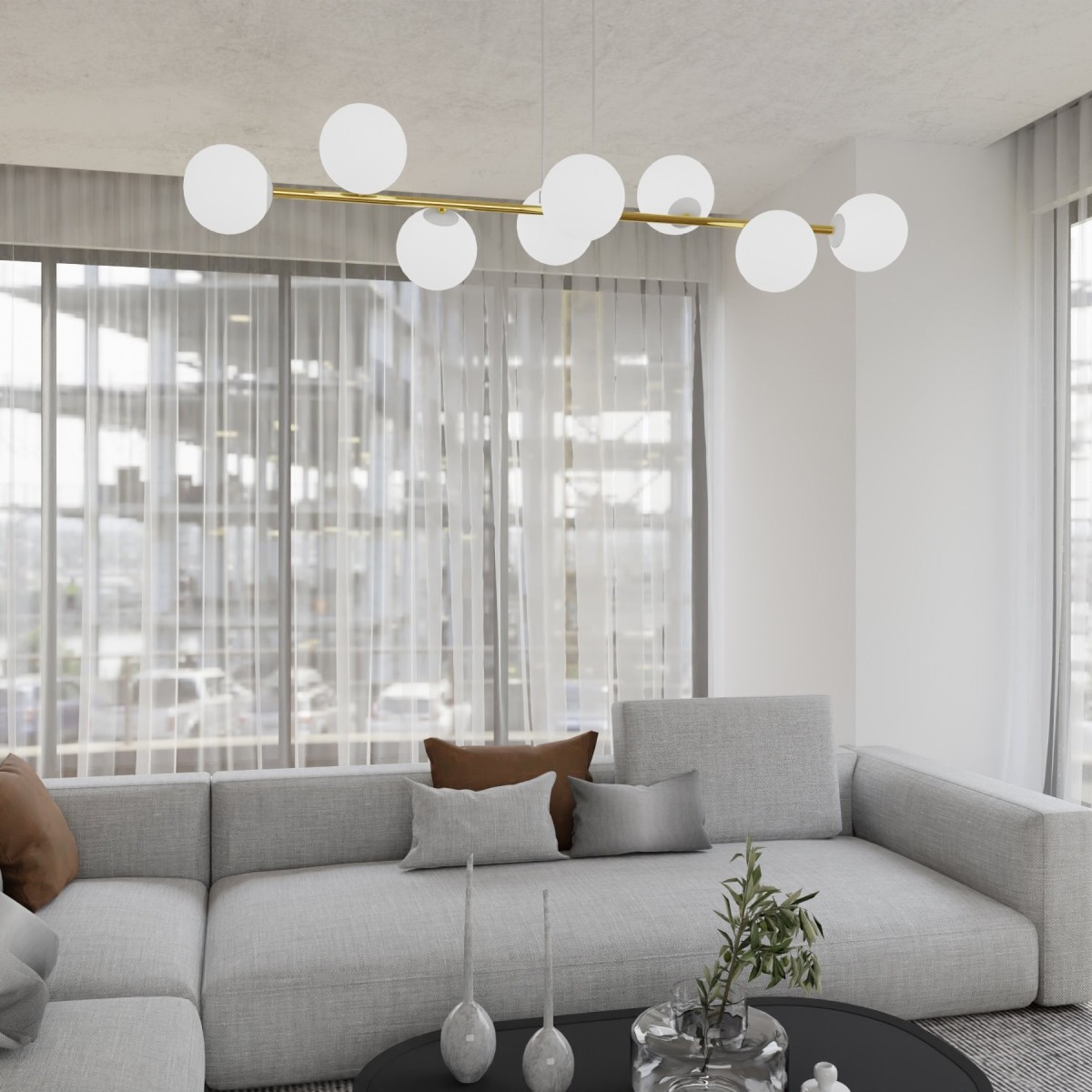 Lampa wisząca GRAVITY 8 WH EMIBIG