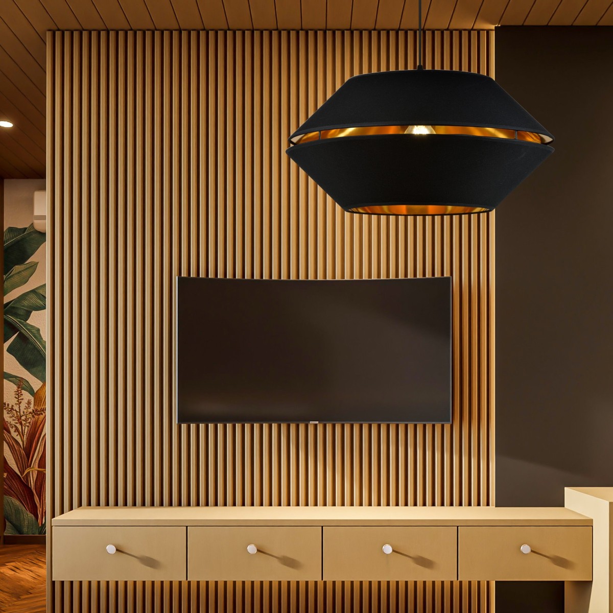 Lampa wisząca PIANO 1 BLACK EMIBIG