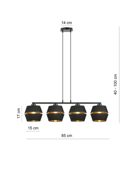 Lampa wisząca PIANO 4 EMIBIG