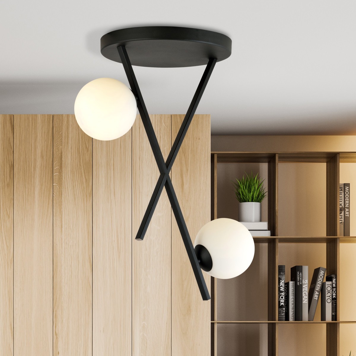 Lampa sufitowa RIVER 2 OPAL EMIBIG