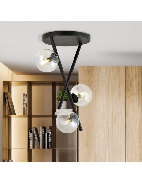 Lampa sufitowa RIVER 3 TRANSPARENT EMIBIG