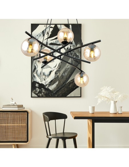 Lampa wisząca ESSA 5 MIODOWY EMIBIG