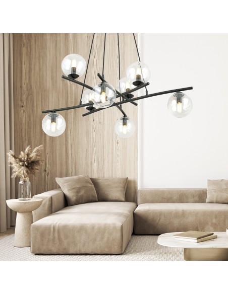 Lampa wisząca ESSA 8 TRANSPARENT EMIBIG