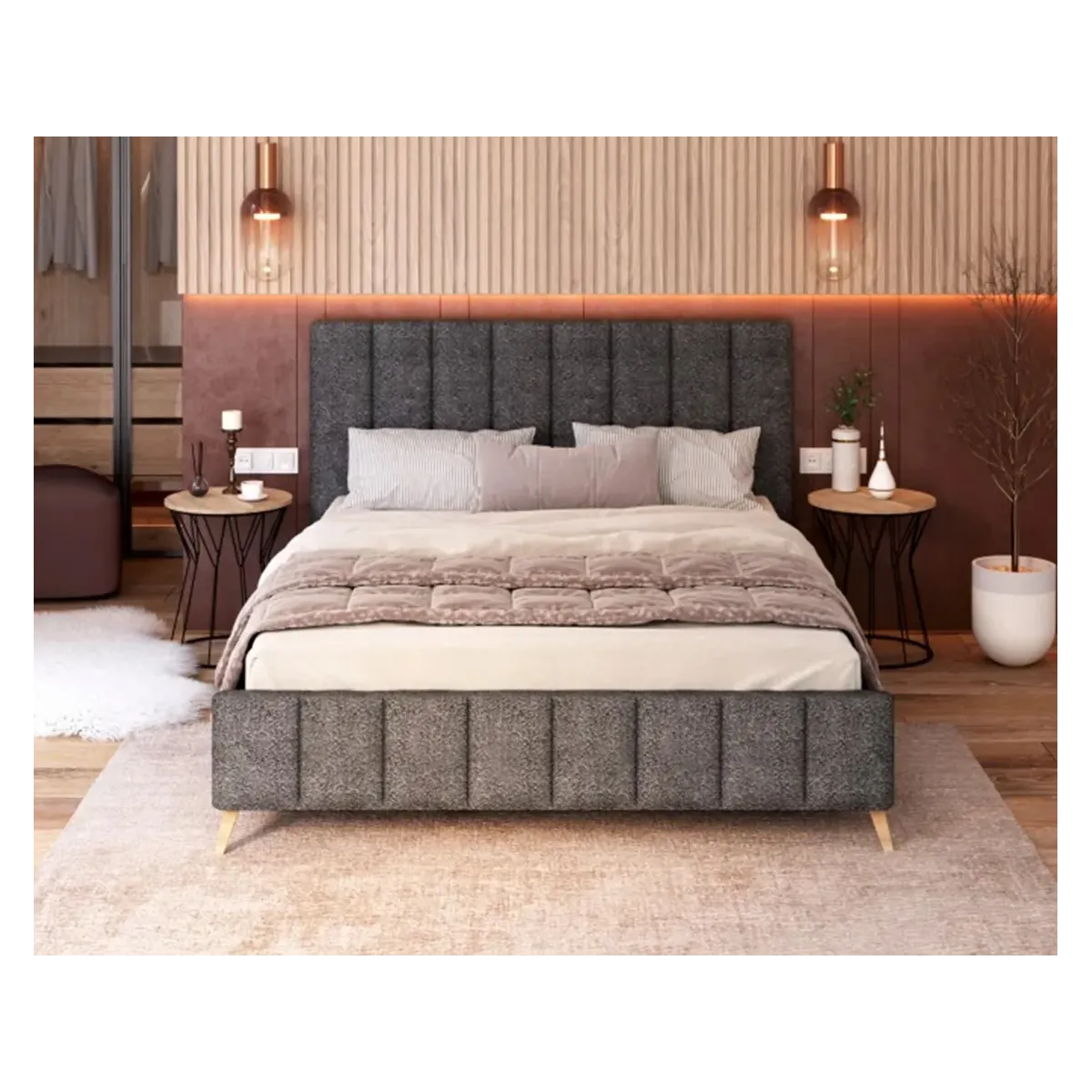 Łóżko tapicerowane FRASCA FDM podnoszone