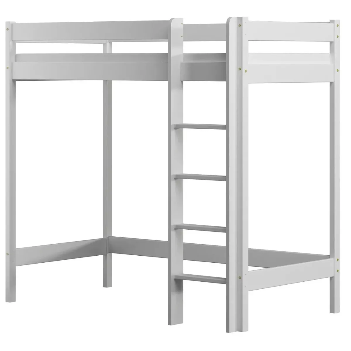 Łóżko drewniane antresola biały MEBLE WRÓBEL