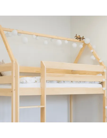 Łóżko drewniane antresola DOMEK MEBLE WRÓBEL