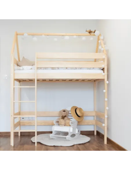 Łóżko drewniane antresola DOMEK MEBLE WRÓBEL