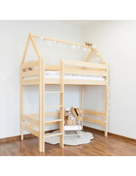 Łóżko drewniane antresola DOMEK MEBLE WRÓBEL