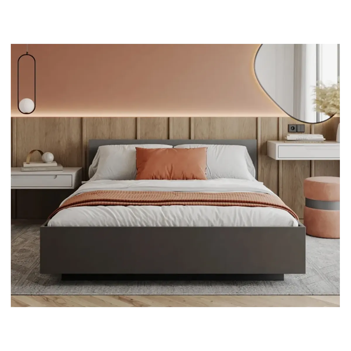 Łóżko tapicerowane LIMA FDM podnoszone