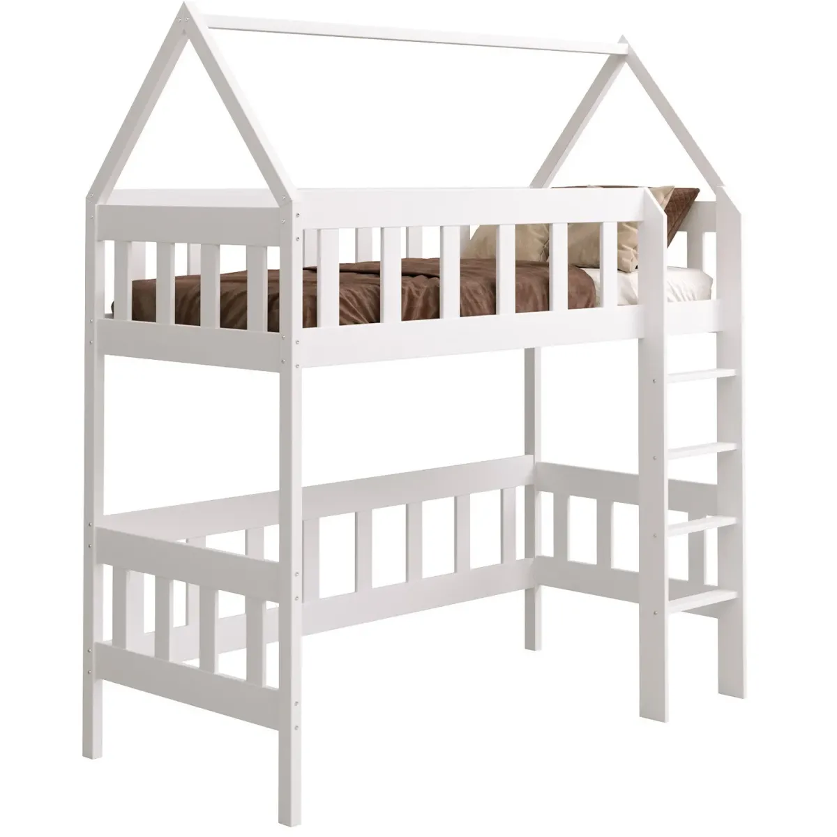 Łóżko drewniane antresola CHWAT biały MEBLE WRÓBEL