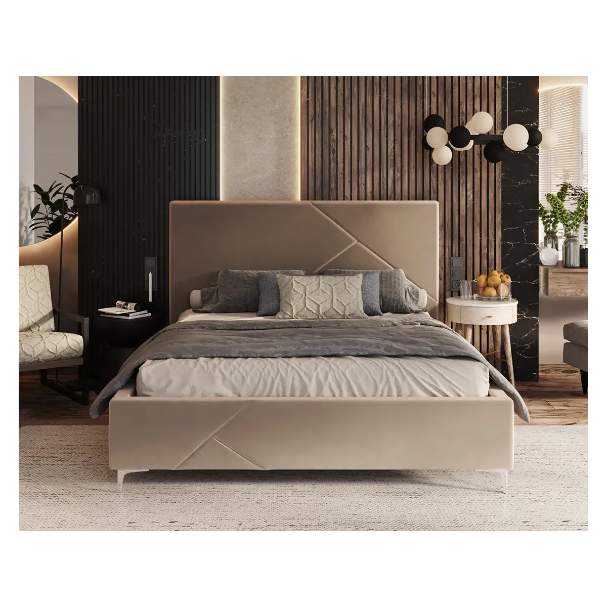 Łóżko tapicerowane NAVARO FDM podnoszone