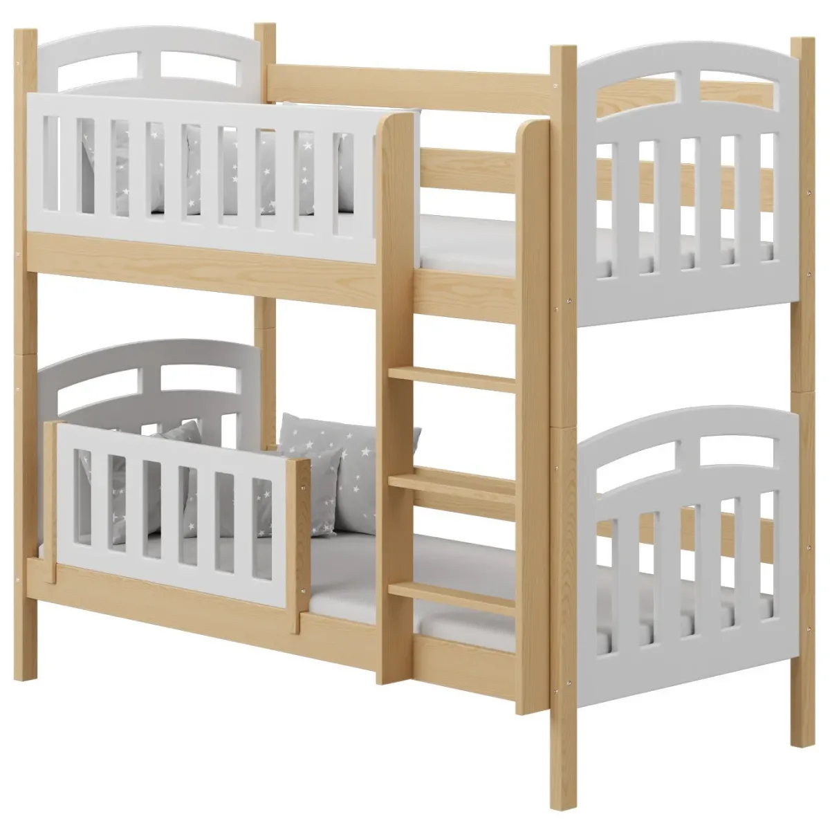 Łóżko drewniane piętrowe ZUZIA sosna MEBLE WRÓBEL
