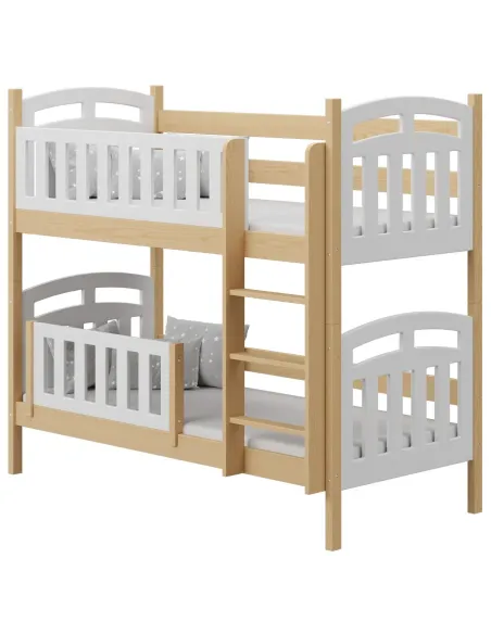 Łóżko drewniane piętrowe ZUZIA sosna MEBLE WRÓBEL