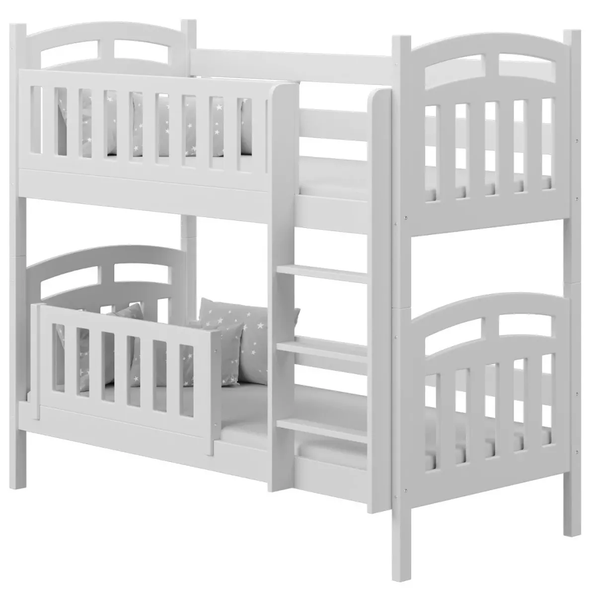Łóżko drewniane piętrowe ZUZIA biały MEBLE WRÓBEL