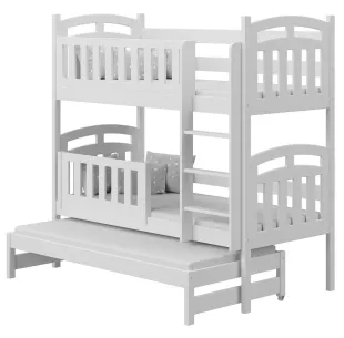 Łóżko drewniane piętrowe ZUZIA z wysuwem sosna MEBLE WRÓBEL 2