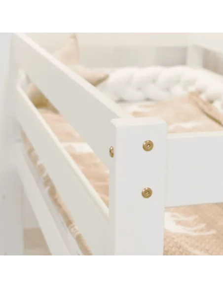 Łóżko drewniane piętrowe GAGATEK LUX biały MEBLE WRÓBEL