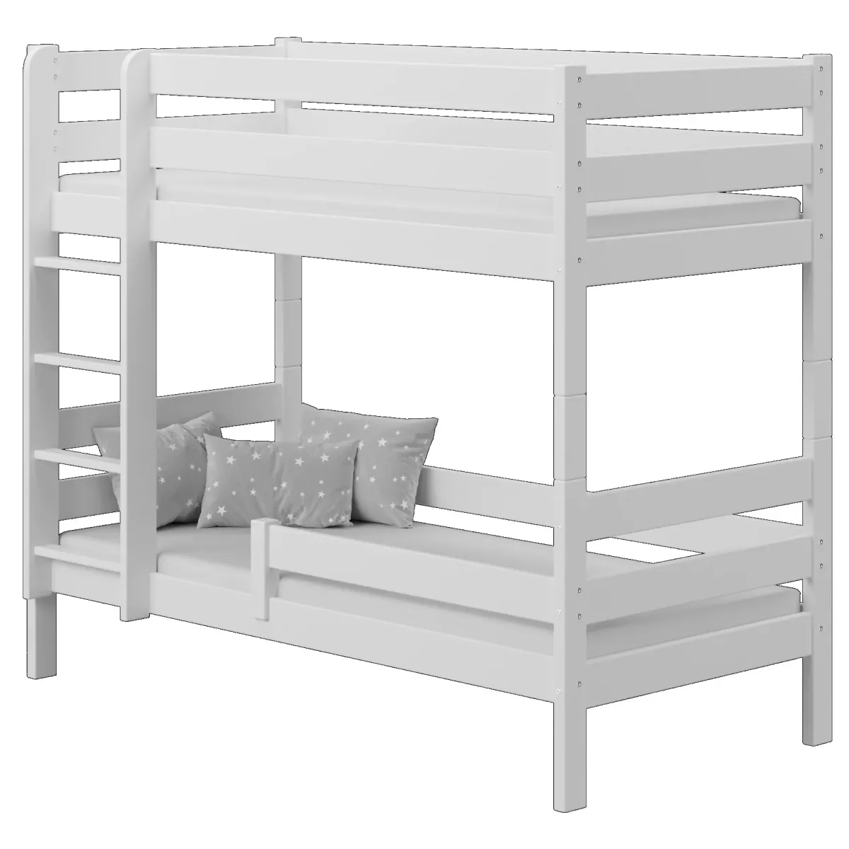 Łóżko drewniane piętrowe GAGATEK LUX biały MEBLE WRÓBEL