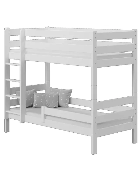 Łóżko drewniane piętrowe GAGATEK LUX biały MEBLE WRÓBEL