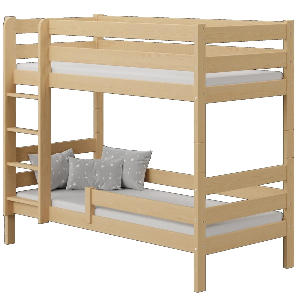 Łóżko drewniane piętrowe GAGATEK LUX sosna MEBLE WRÓBEL