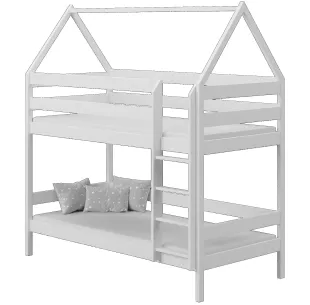 Łóżko drewniane piętrowe DOMEK PIĘTROWY sosna MEBLE WRÓBEL 2