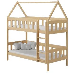 Łóżko drewniane piętrowe DOMEK CHWAT sosna MEBLE WRÓBEL