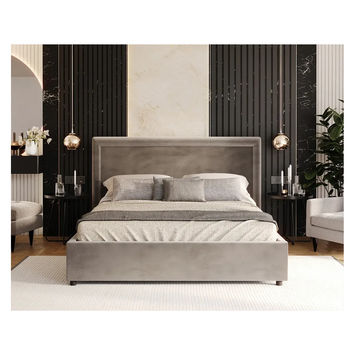 Łóżko tapicerowane NOBILE FDM podnoszone