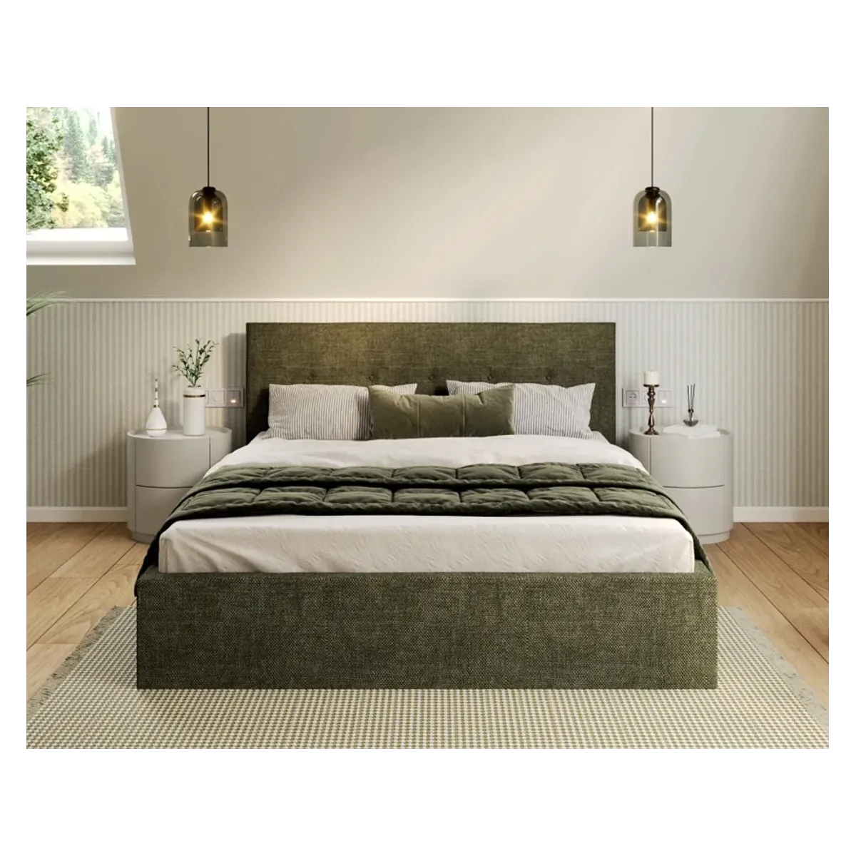 Łóżko tapicerowane TULSA FDM podnoszone