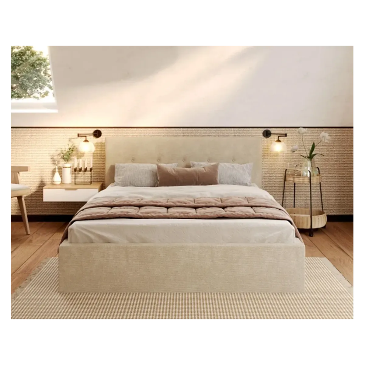 Łóżko tapicerowane TULSA FDM podnoszone