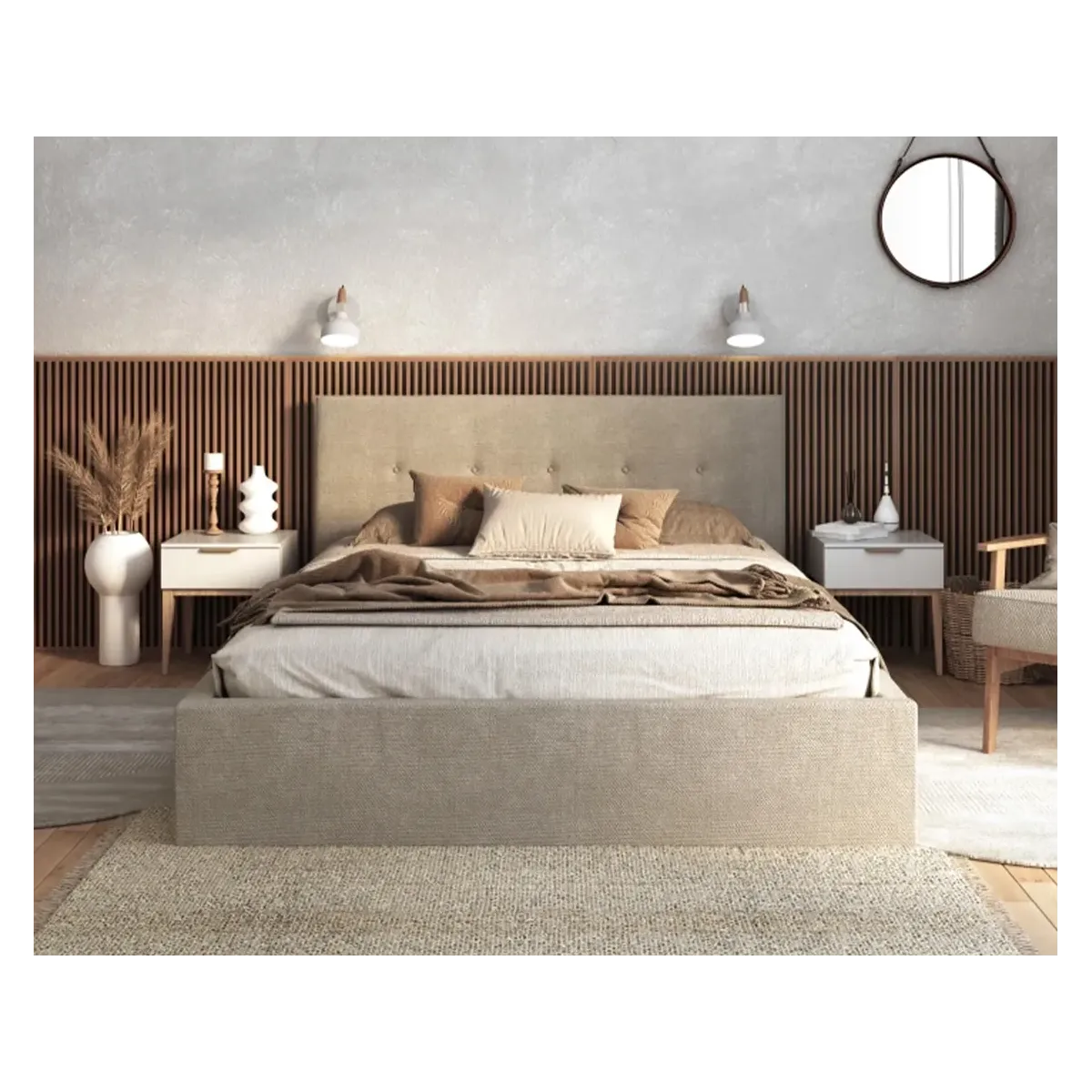 Łóżko tapicerowane TULSA FDM podnoszone